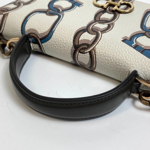 Salvatore Ferragamo Gancini 2WAY Shoulder Bag Hand Bag Leather White - Picture 7 of 16